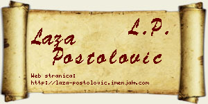 Laza Postolović vizit kartica